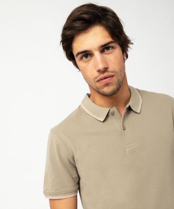 Polo à manches courtes et finitions fantaisie homme vue2 - GEMO 4G HOMME - GEMO