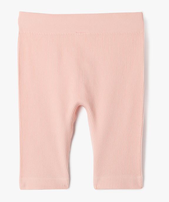 Legging court en maille côtelée extensible fille vue3 - GEMO (ENFANT) - GEMO