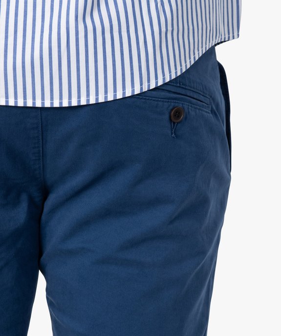 Pantalon chino en coton stretch coupe Slim homme vue3 - GEMO 4G HOMME - GEMO