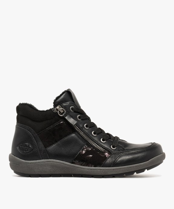 Boots femme confort fourrées à zip et à lacets vue1 - SOFTRELAX - GEMO