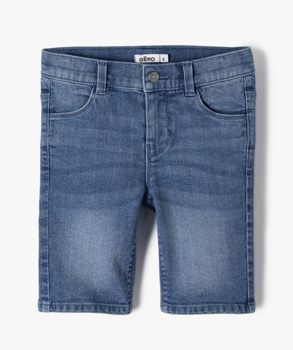 Bermuda fille en denim coupe slim vue1 - GEMO 4G FILLE - GEMO