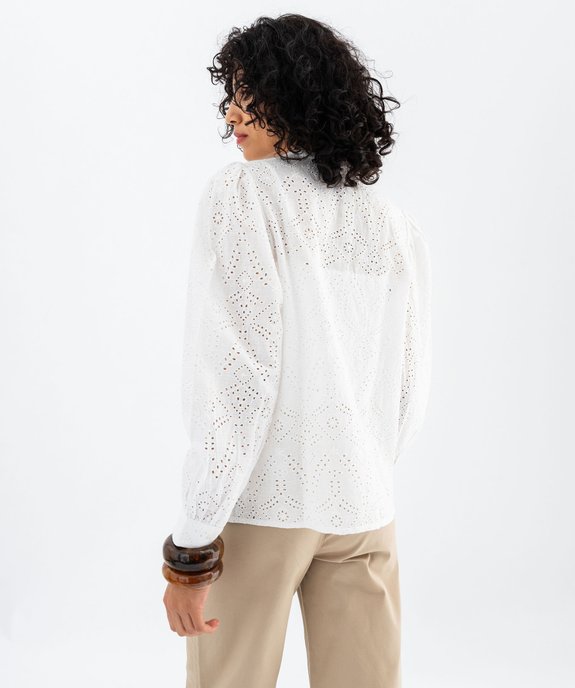 Chemise en coton à motifs brodés femme vue3 - GEMO(FEMME PAP) - GEMO