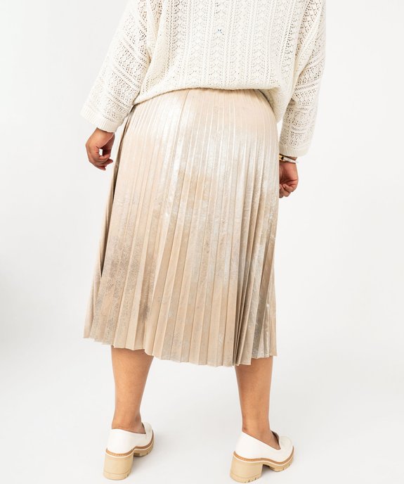 Jupe plissée scintillante femme grande taille vue4 - GEMO (G TAILLE) - GEMO