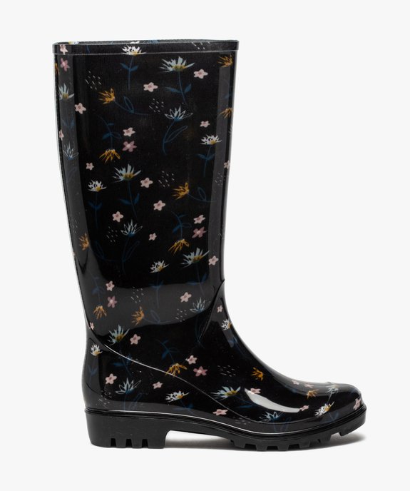 Bottes de pluie femme à imprimé fleuri et semelle crantée vue1 - GEMO (EQUIPT) - GEMO