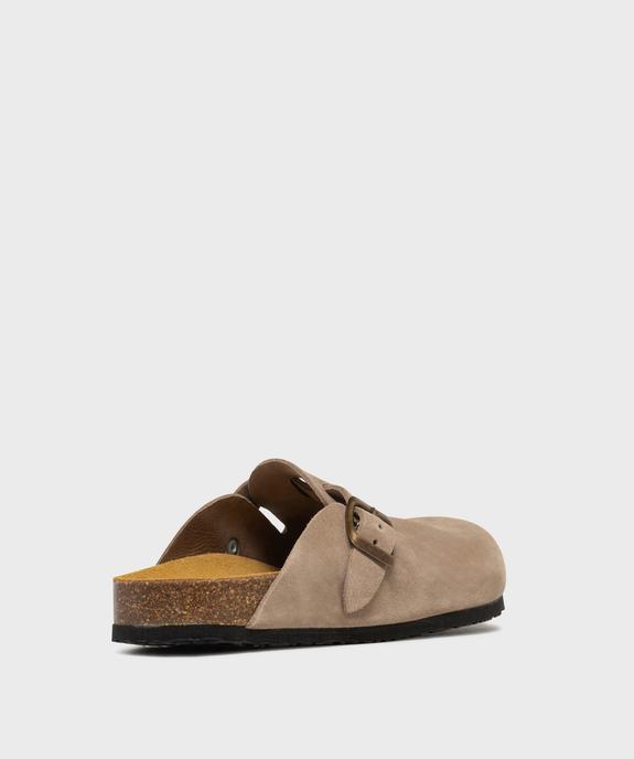 Sabots en cuir suédé avec semelle intérieure anatomique femme vue5 - TANEO GEMO FOR GOOD - GEMO