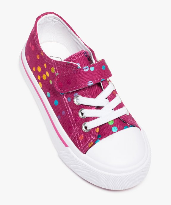 Baskets fille en toile à lacets élastiques - Les Supaires vue5 - GEMO 4G FILLE - GEMO