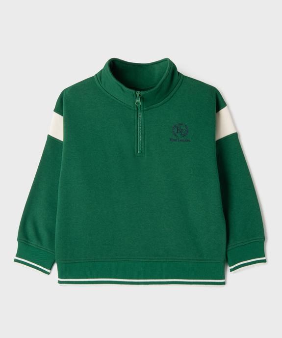 Sweat en molleton doux à col montant zippé garçon vue1 - GEMO 4G GARCON - GEMO