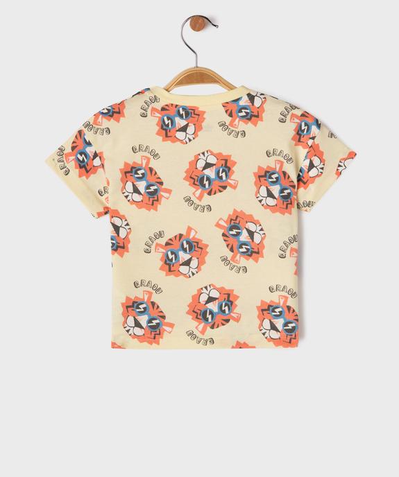 Tee-shirt manches courtes imprimé bébé garçon vue3 - GEMO 4G BEBE - GEMO