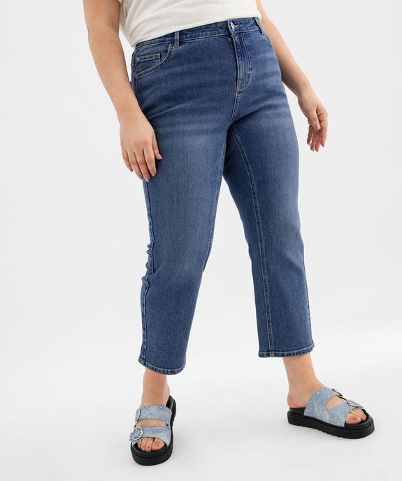 Pantacourt droit en denim stretch femme grande taille vue2 - GEMO (G TAILLE) - GEMO