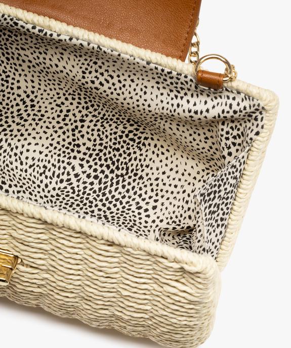 Sac besace compact en paille femme vue3 - GEMO (ACCESS) - GEMO