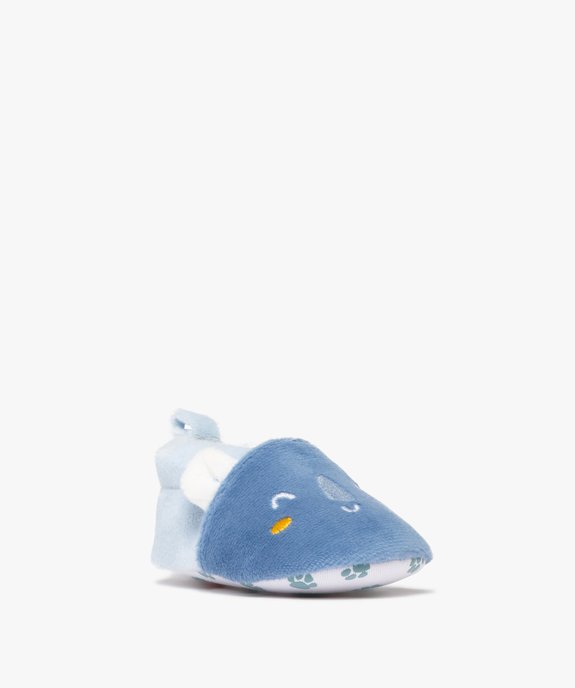 Chaussons de naissance bébé garçon rhinocéros en velours vue2 - LITTLE LOVE - GEMO