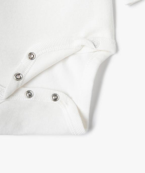 Bodies bébé fille à manches longues fermeture croisée (lot de 3) vue2 - GEMO 4G BEBE - GEMO