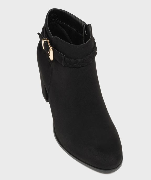 Boots en suédine à talon haut et fermeture zippée femme vue5 - VALENTINA BALDANO GEMO FORGOOD - GEMO