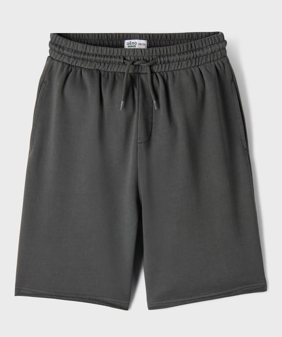 Bermuda en maille French Terry coupe ample garçon vue1 - GEMO 4G GARCON - GEMO