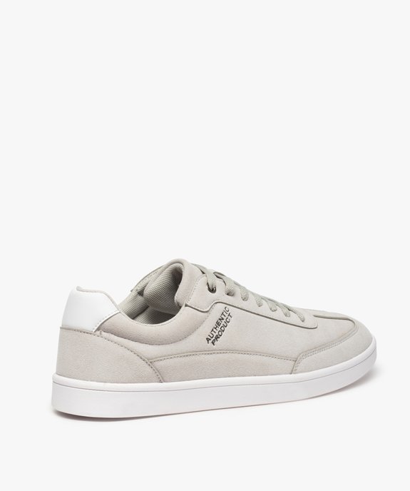 Baskets homme suédées à lacets style skateshoes vue4 - GEMO (SPORTSWR) - GEMO