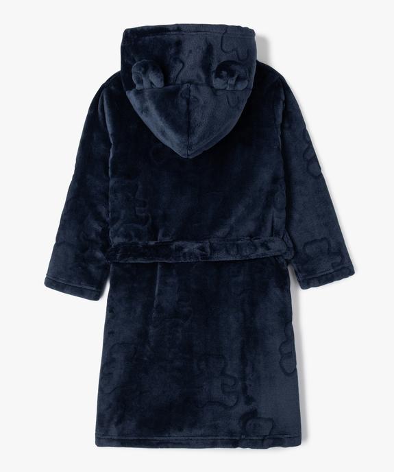 Robe de chambre en velours avec capuche garçon - LuluCastagnette vue5 - LULUCASTAGNETTE - GEMO