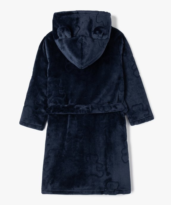 Robe de chambre en velours avec capuche garçon - LuluCastagnette vue5 - LULUCASTAGNETTE - GEMO