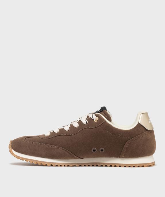 Baskets dessus suédine avec patch métallisé au talon femme - Ellesse vue1 - ELLESSE - GEMO
