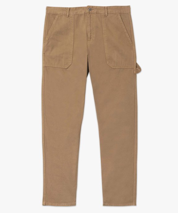 Pantalon homme coupe Regular avec larges poches plaquées vue4 - GEMO (HOMME) - GEMO