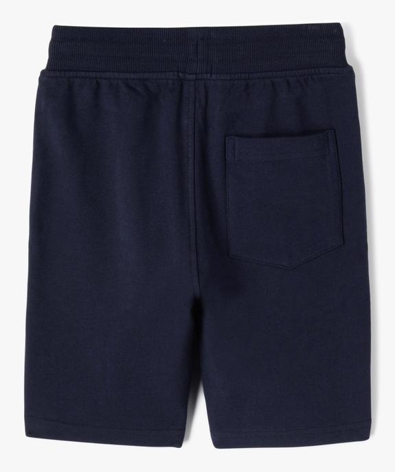 Bermuda garçon en maille avec ceinture en bord-côte vue3 - GEMO (ENFANT) - GEMO