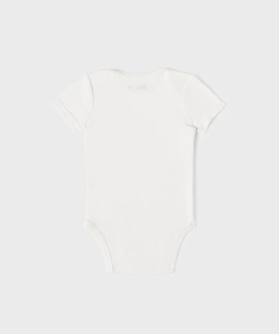 Body manches courtes en coton uni bébé (lot de 3) vue7 - GEMO 4G BEBE - GEMO