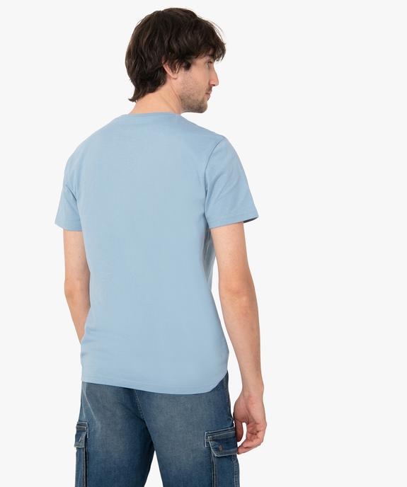 Tee-shirt à manches courtes et col rond homme vue3 - GEMO 4G HOMME - GEMO
