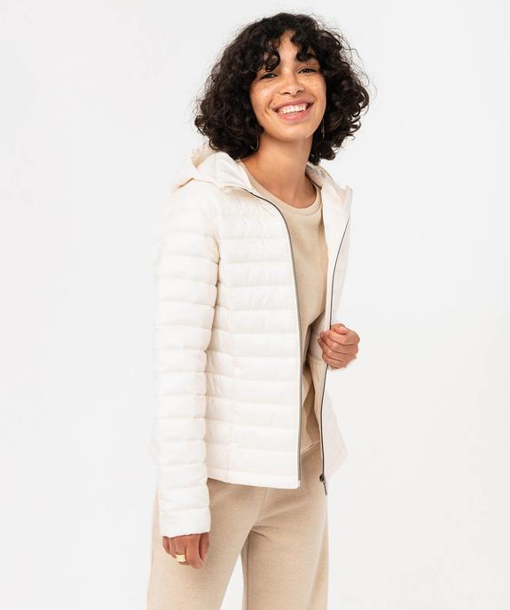 Doudoune à capuche rembourrage fin femme vue1 - GEMO 4G FEMME - GEMO