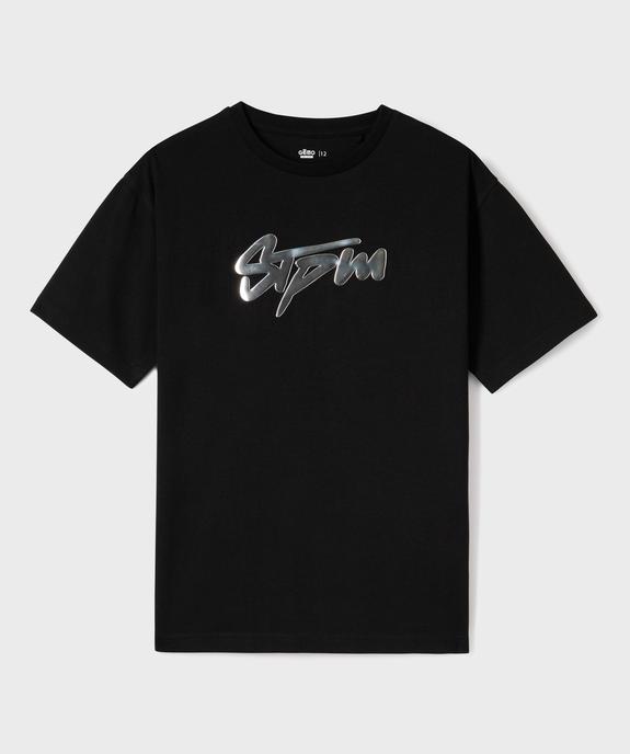 Tee-shirt manches courtes avec motif métallisé garçon vue2 - GEMO 4G GARCON - GEMO