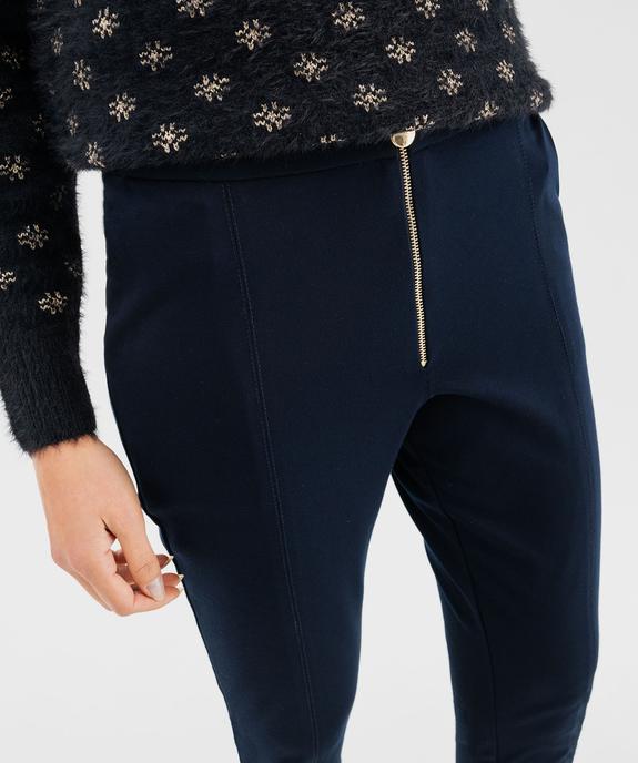 Pantalon en maille ajusté à taille élastiquée femme vue2 - GEMO(FEMME PAP) - GEMO