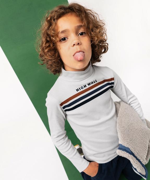 Tee-shirt col roulé imprimé garçon vue1 - GEMO 4G GARCON - GEMO