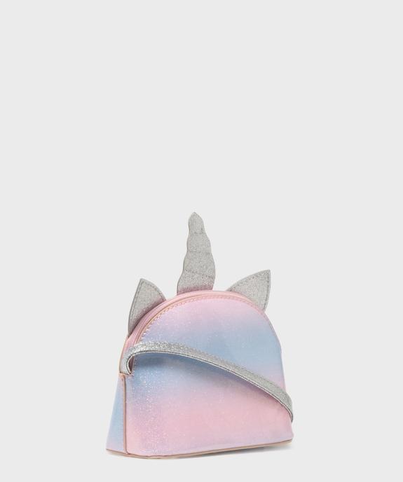 Sac pailleté à bandoulière en forme de licorne fille vue2 - GEMO (ACCESS) - GEMO