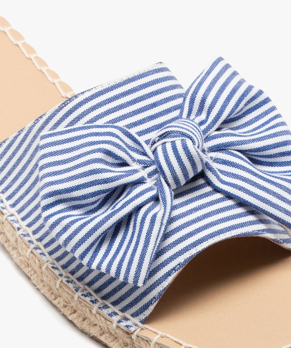 Mules femme plates avec semelle corde et noeud fantaisie vue6 - GEMO (CASUAL) - GEMO