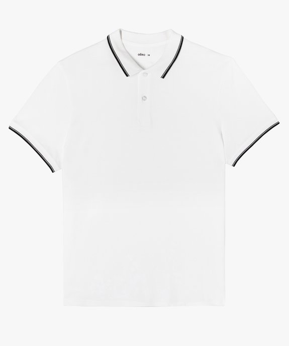 Polo à manches courtes et finitions fantaisie homme vue5 - GEMO 4G HOMME - GEMO