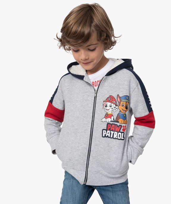 Sweat garçon zippé chaud à capuche - La Pat Patrouille vue1 - PAT PATROUILLE - GEMO