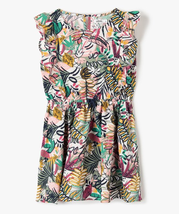 Robe fille imprimée avec volants sur le buste vue1 - GEMO (ENFANT) - GEMO