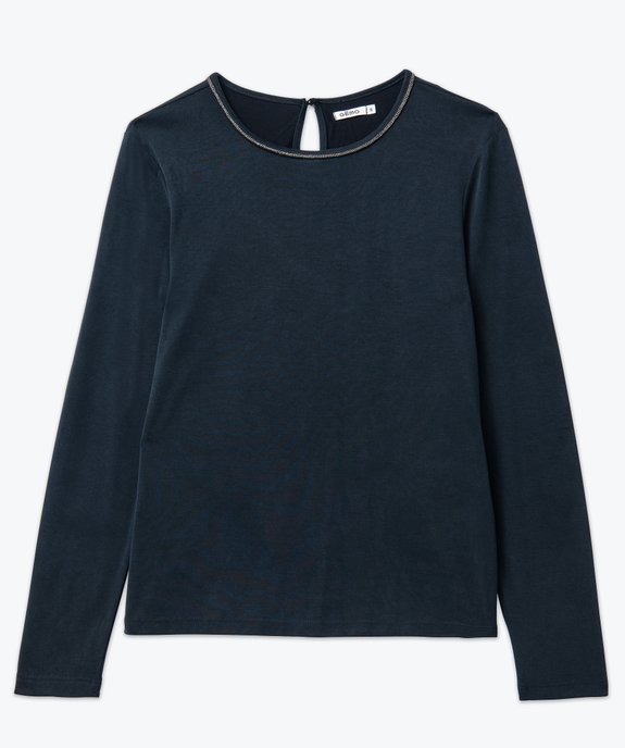 Tee-shirt à manches longues avec col fantaisie femme vue4 - GEMO(FEMME PAP) - GEMO