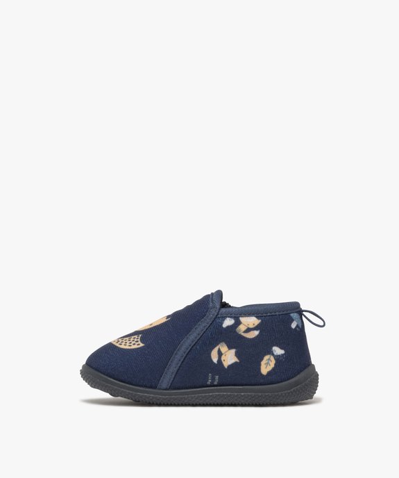 Chaussons bébé garçon bottillons à zip petit renard vue3 - GEMO 4G BEBE - GEMO