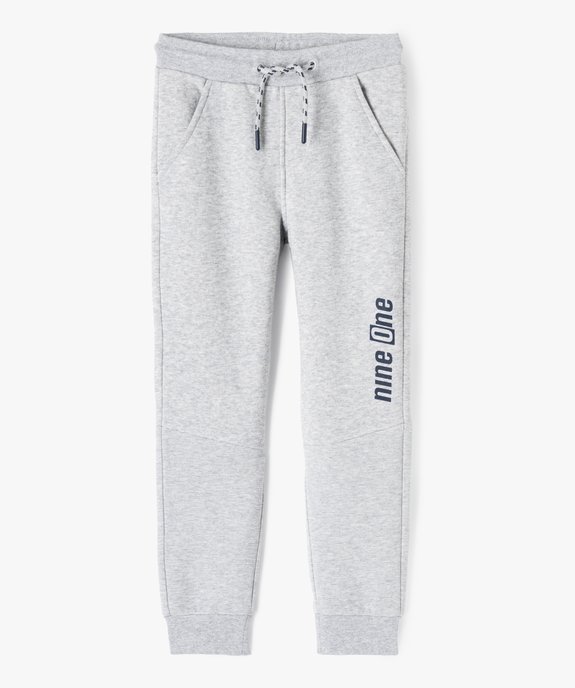 Pantalon de jogging avec intérieur molletonné garçon vue1 - GEMO (ENFANT) - GEMO