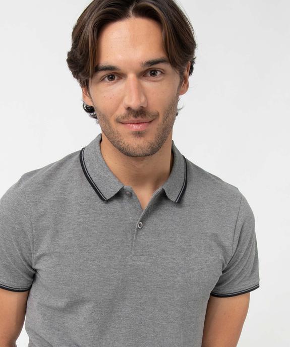 Polo à manches courtes et finitions fantaisie homme vue4 - GEMO 4G HOMME - GEMO