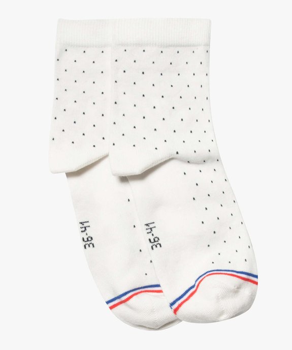 Chaussettes femme tige haute à pois - La Chaussette vue4 - MAISONBROUSSAUD - GEMO