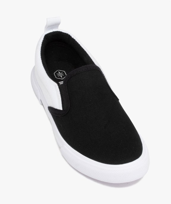 Slip-on garçon en toile bicolore avec col élastiqué vue5 - GEMO (ENFANT) - GEMO