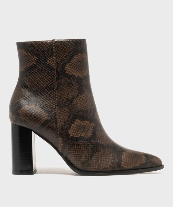 Boots à talon haut et bout pointu unies femme vue1 - FOLLOW ME - GEMO