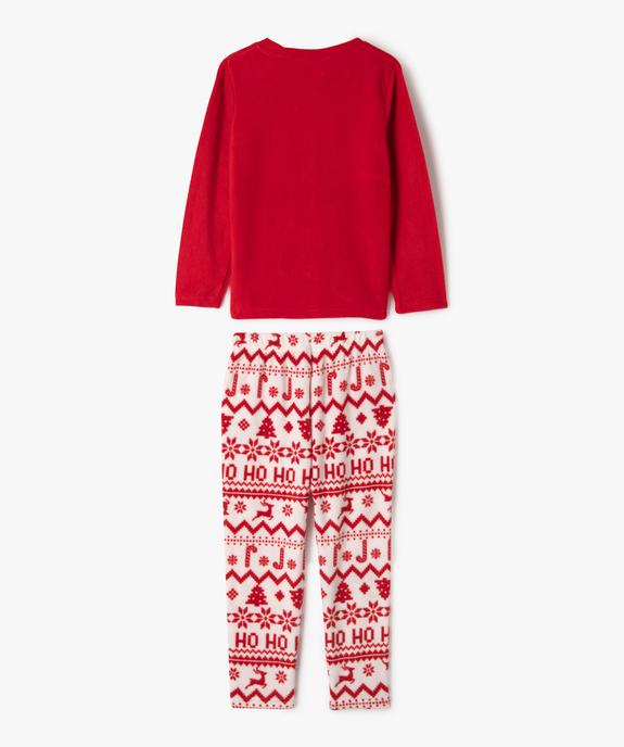 Pyjama de Noël en polaire imprimée à pompons enfant vue4 - GEMO (ENFANT) - GEMO