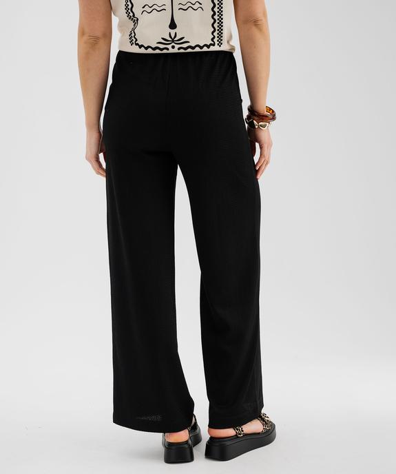 Pantalon large, fluide et texturé femme vue3 - GEMO(FEMME PAP) - GEMO
