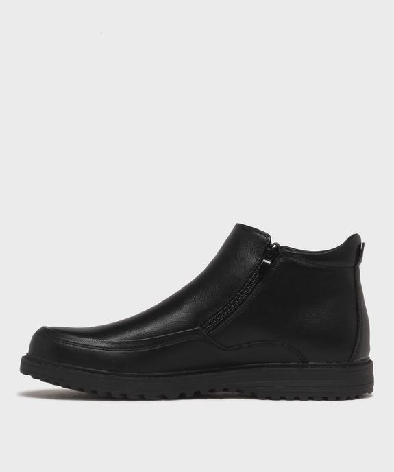 Boots fourrées confortables à double zip homme vue3 - G'FLEX - GEMO