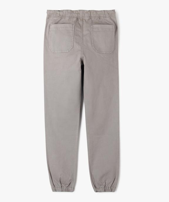 Pantalon en toile avec ceinture élastique garçon vue3 - GEMO 4G GARCON - GEMO