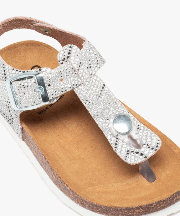 Sandales fille à bride entre-doigts en T vue6 - GEMO (ENFANT) - GEMO