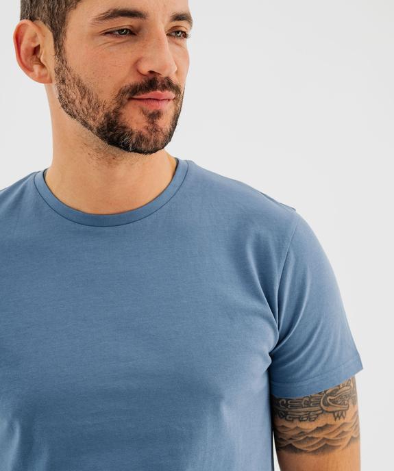 Tee-shirt manches courtes col rond en coton homme vue3 - GEMO 4G HOMME - GEMO