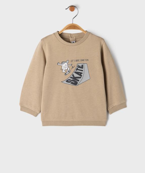 Sweat à motif skate bébé garçon vue1 - GEMO 4G BEBE - GEMO