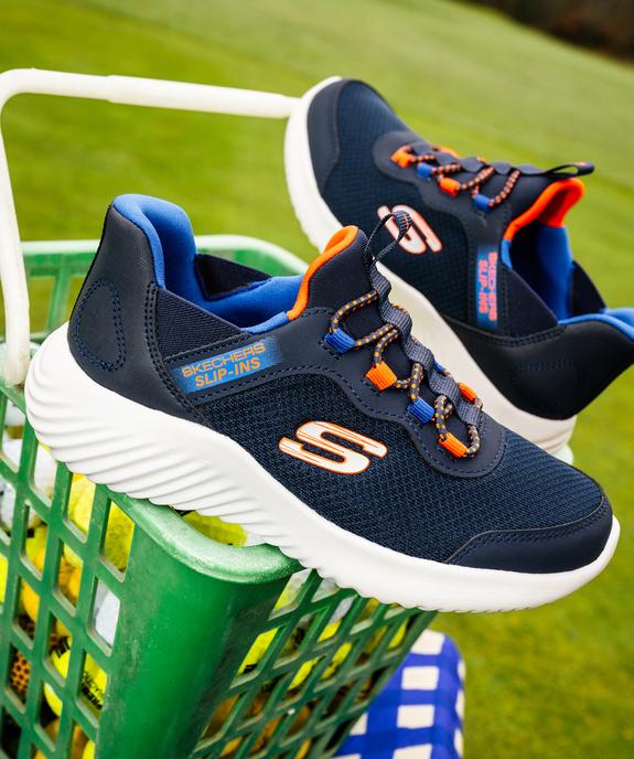 Baskets Slip-ins Bounder Brisk-Burst faciles à enfiler garçon - Skechers vue1 - SKECHERS - GEMO